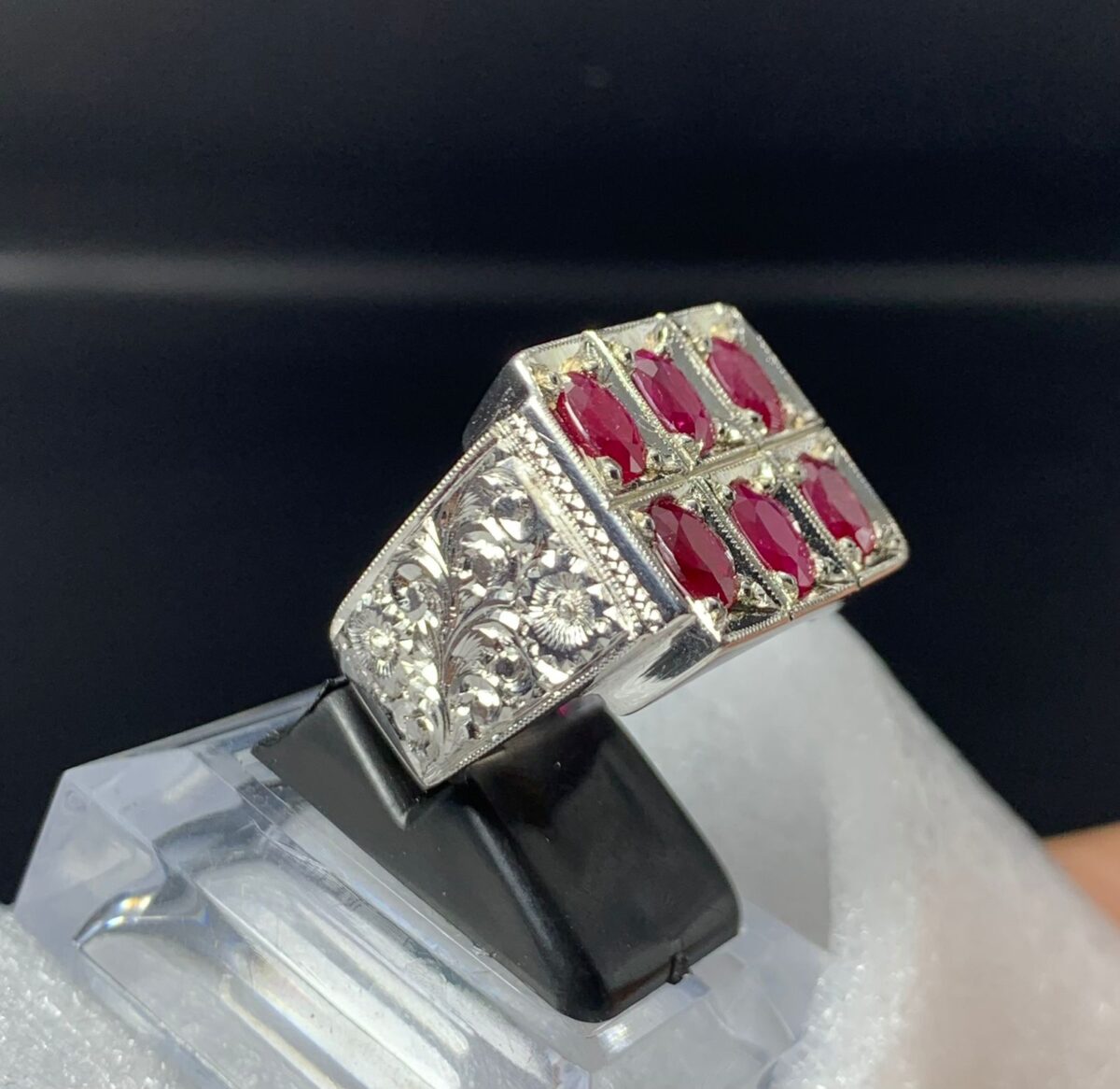 Premium quality handmade ruby ring ( silver 925 )