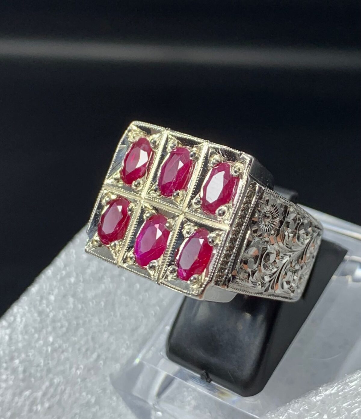 Premium quality handmade ruby ring ( silver 925 )