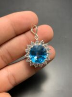 topaz pendant wrapped