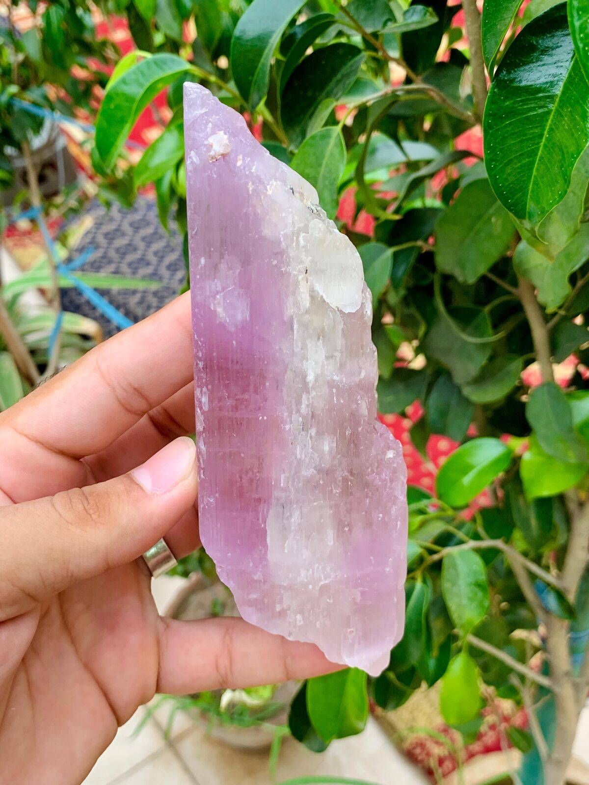 AAA top quality natural pink color kunzite crystal